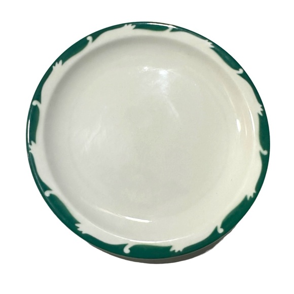 1954 Set 4 Syracuse USA Wintergreen Restaurant Dinner Plates 9” Wave Crest MCM - Picture 3 of 12